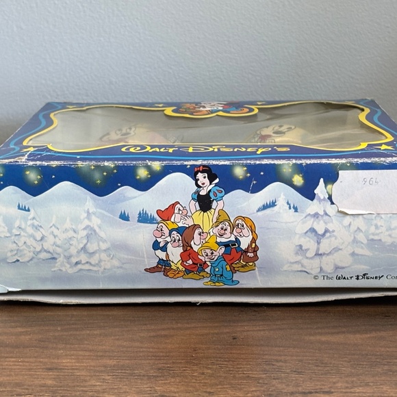 VINTAGE Walt DISNEY Baby MICKEY & MINNIE MOUSE Set 4 Glass Ball Ornaments BOX - Picture 10 of 13